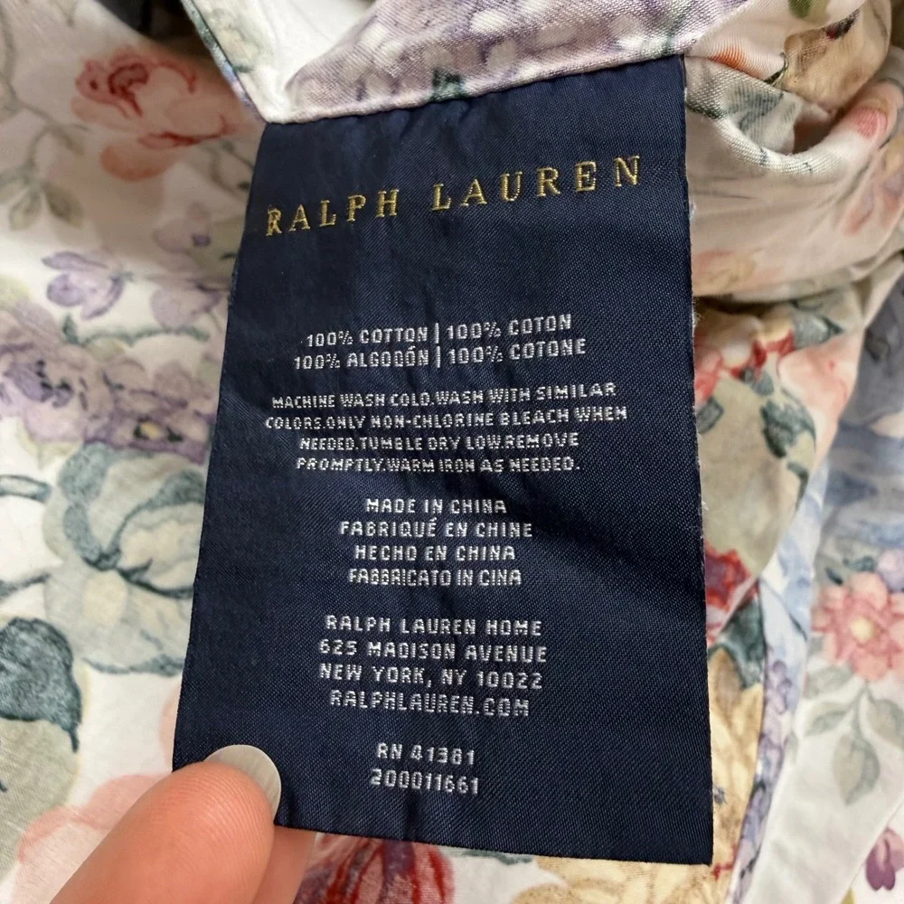 Ralph Lauren Allison Archival King Duvet Cover Set 2 Shams Cottagecore NO RUFFLE - Picture 10 of 12